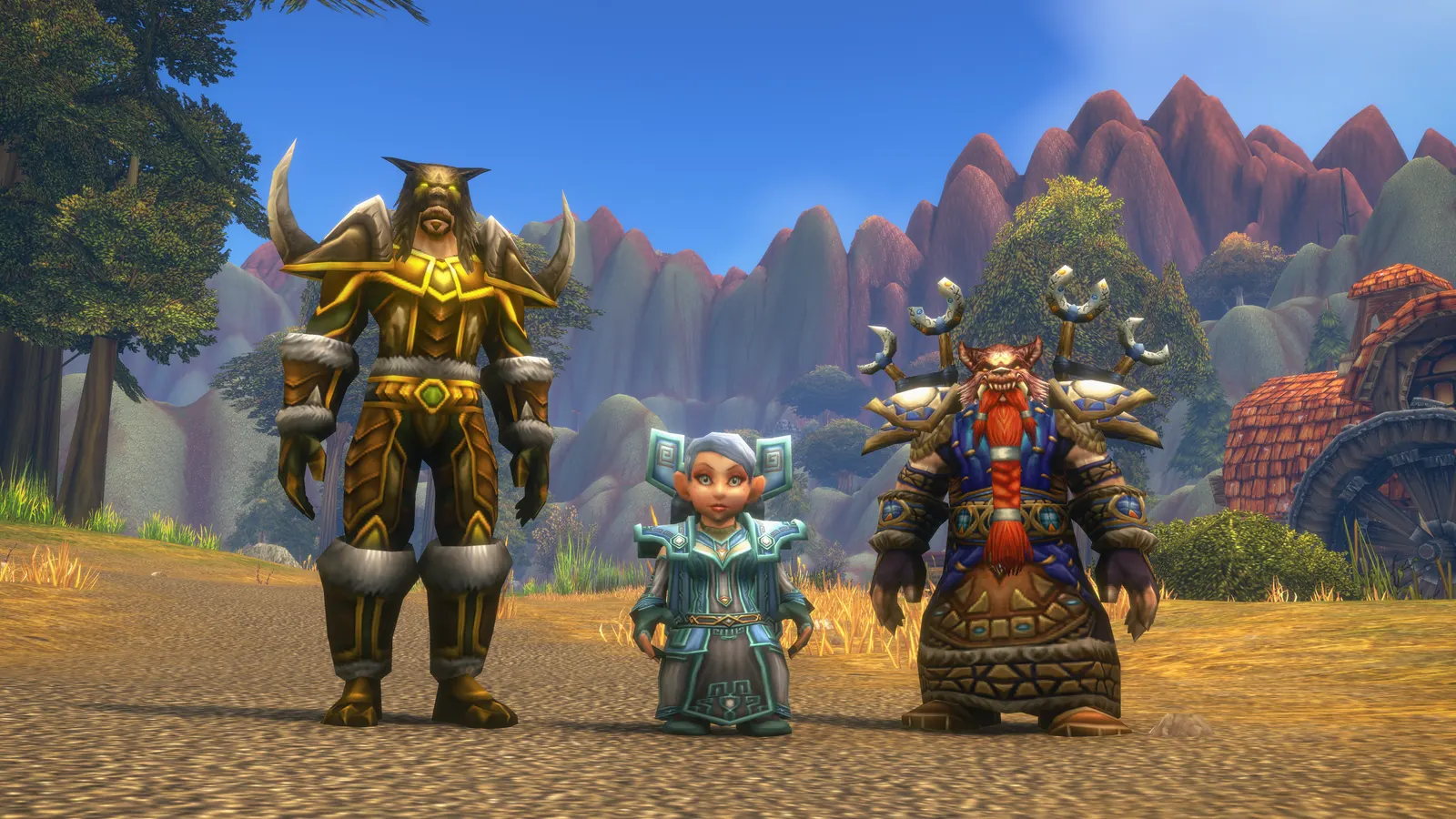 Characters of several races standing together